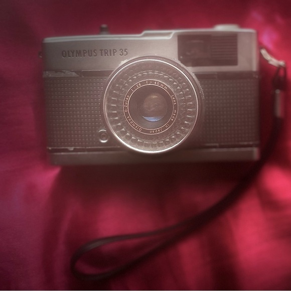 Silver and Black Film Photography Camera with Vintage Design